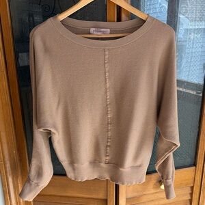 Philosophy Crewneck Sweater in Taupe Brown Med